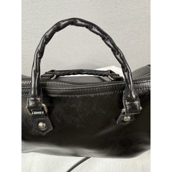 Patricia Nash Skye Satchel Leather Purse Crossbody Handbag Black Large - Picture 6 of 12